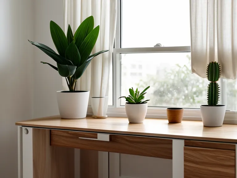 Téléphone retourné face contre table sur un bureau en bois clair, geste de productivité douce et de tri des notifications